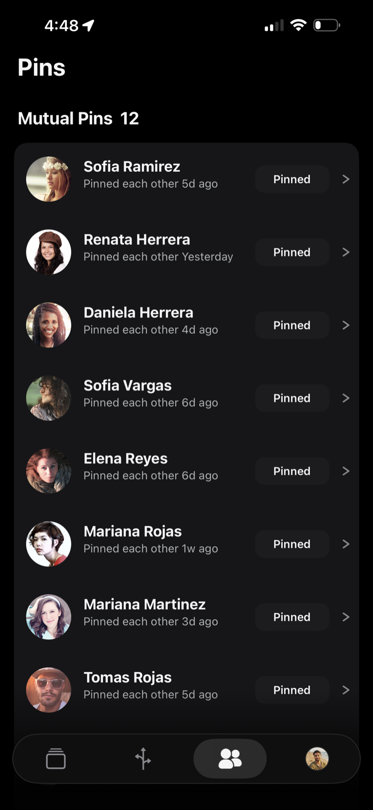 Your mutual pins